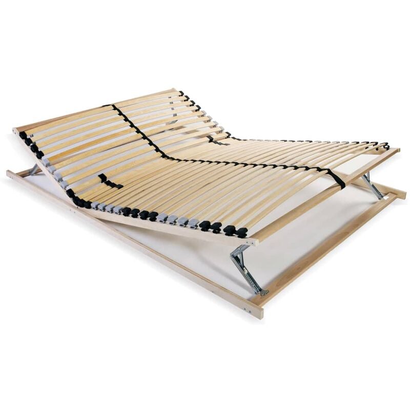 

Somier de láminas con 28 listones de 7 regiones 100x200 cm - Marrón