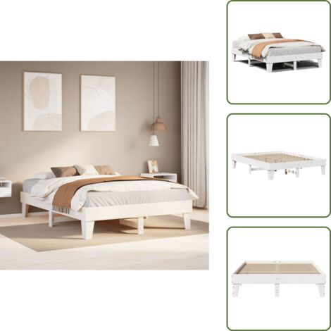 Somier de madera - vidaXL Estructura de cama sin colchón madera maciza de pino 160x200 cm - Cama de pino