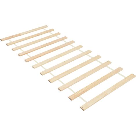vidaXL Somier Enrollable Madera Maciza de Pino con 11 Láminas 80x200 cm - Marrone