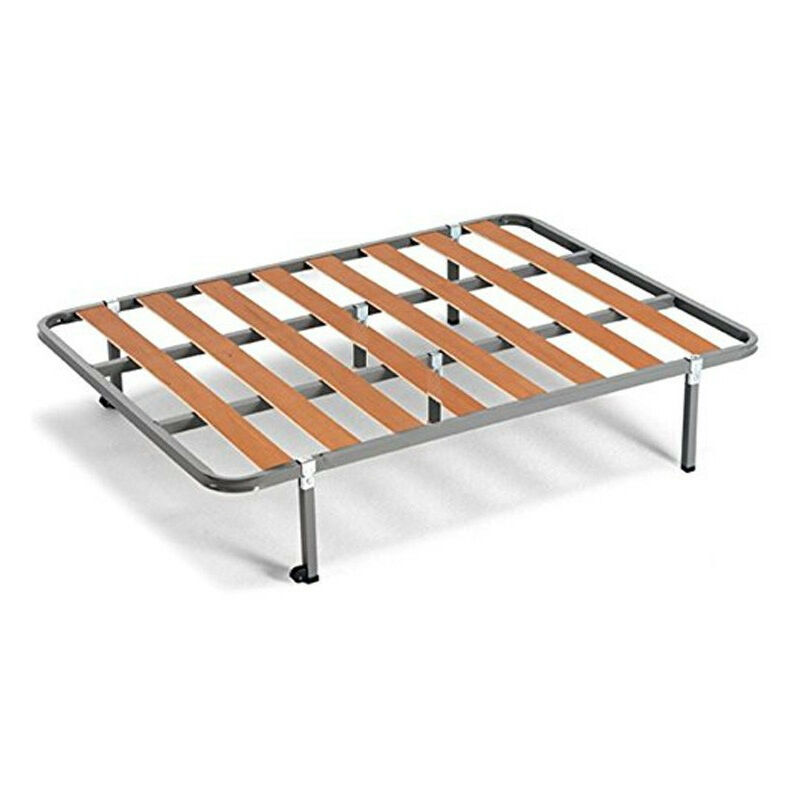

Somier lama 100 + 6 patas cuadradas tubo de acero 30 x 30 mm, laminas de chopo, con refuerzo central 135x190