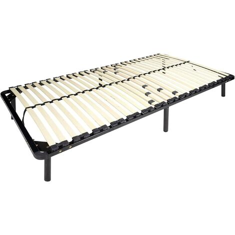 Somier Negro multiláminas con reguladores lumbares (con Patas incluídas) Metalizado anticorrosion Varias Medidas 90x200cm
