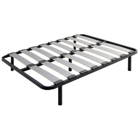 Somier Neo Balda Ancha, Tubo de Acero 40x30mm, Refuerzo Central, Doble cuerpo, Láminas de chopo-Flex con patas 150x190 cm