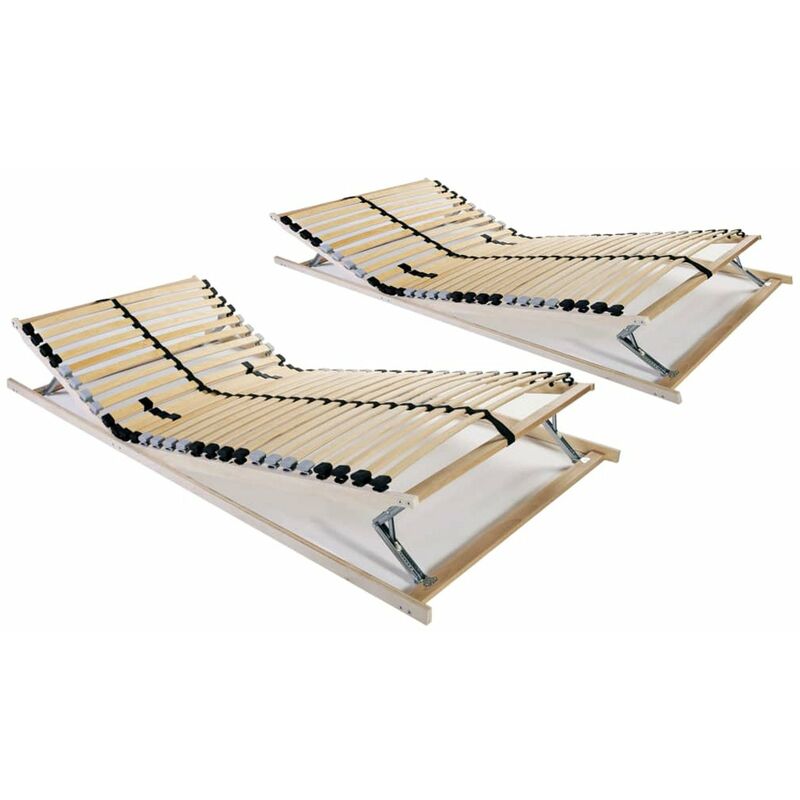 

Somieres de cama 2 uds con 28 laminas 7 zonas 80x200 cm