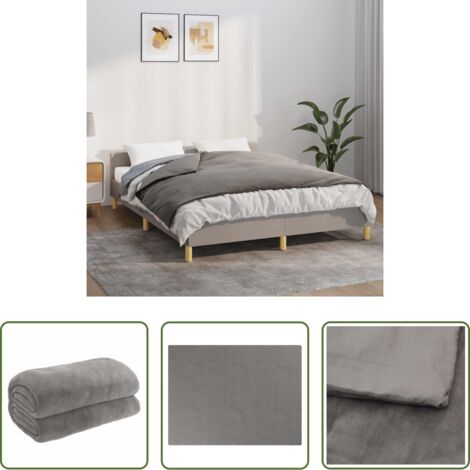 Sommeil -  Couverture lestée avec housse Gris 150x200 cm 11 kg Tissu