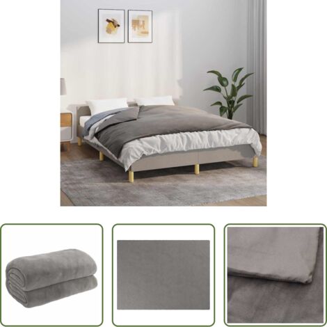 Sommeil -  Couverture lestée avec housse Gris 150x200 cm 7 kg Tissu