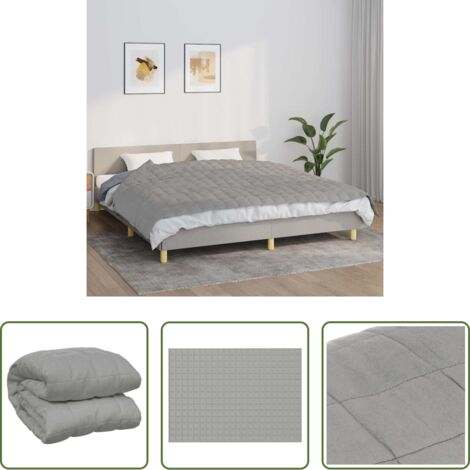 Sommeil -  Couverture lestée Gris 155x220 cm 7 kg Tissu