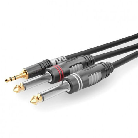 Sommer Cable HBA-3S62-0090 Klinke Audio Anschlusskabel [1x Klinkenstecker 3.5 mm - 2x Klinkenstecker