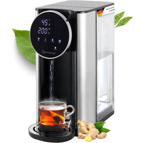 Sommertal HW400 Heißwasserspender Businessline, XXL Version mit abnehmbaren 4L Tank, instant heißes Wasser 45-100°C, Touchdisplay, Babynahrung