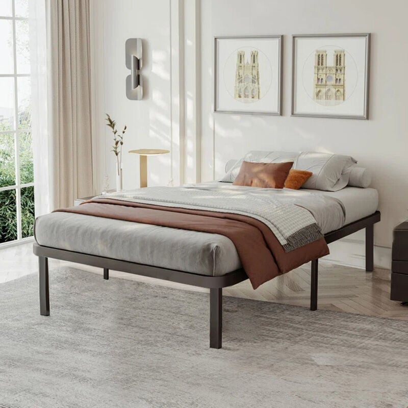 Iztoss - Sommier 90x190cm avec 6 Pieds - Sommiers à Lattes en Bois - Cadre de Lit - 14 Lattes