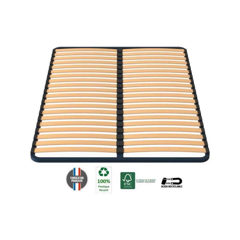 Les Tendances - Sommier 160 x 200 - Acier bleu nuit - finlandek Loysa