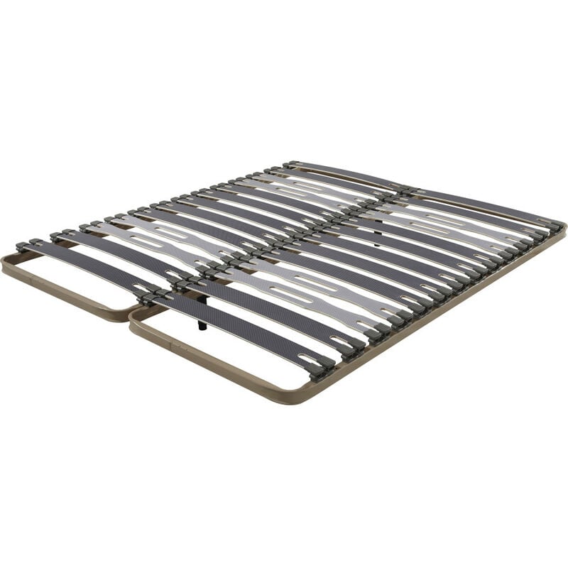 Ebac Literie - Sommier à lattes 2x70x190 C413 - 26 lattes bois - Fabrication française