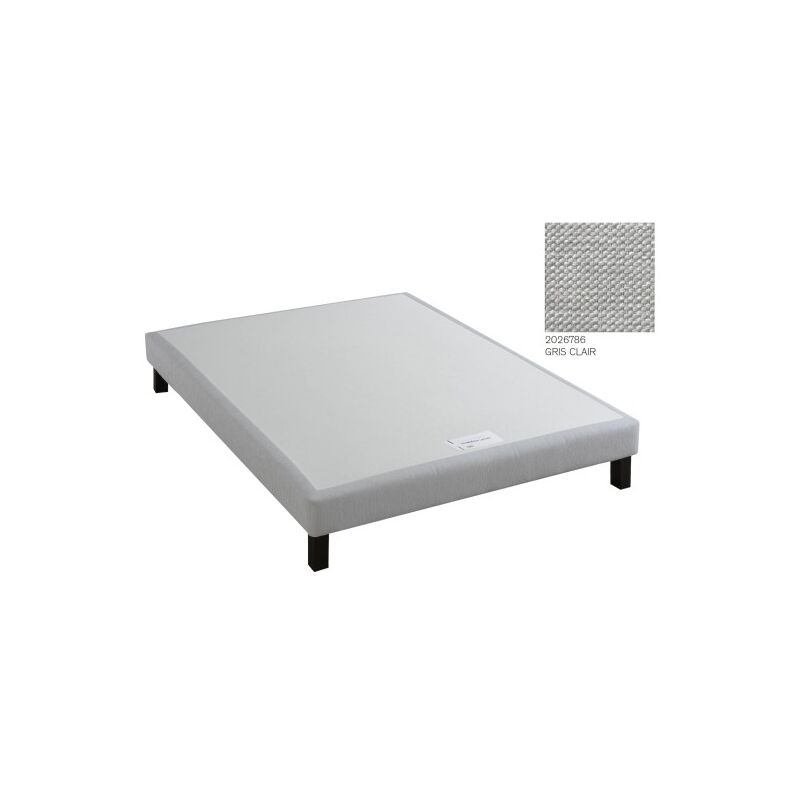 Sommier 90 x 200 Somlat gris clair 0920