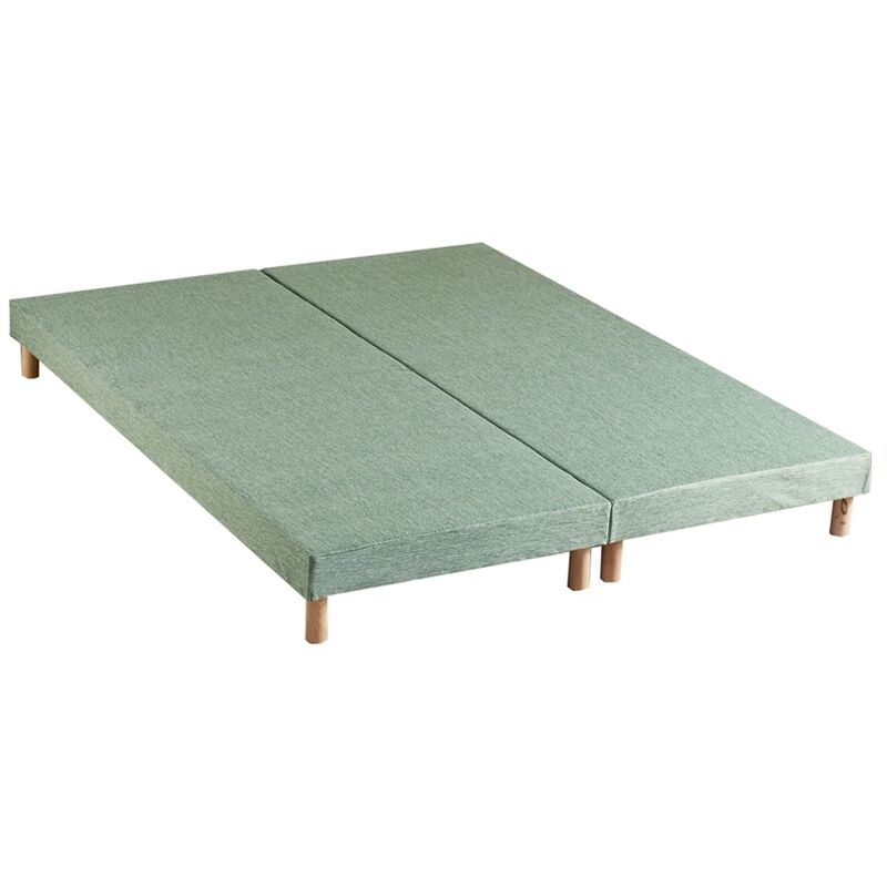 Sommier tapissier a lattes vert celadon made in <strong>france</strong> dimensions - 2x90 x 200 cm