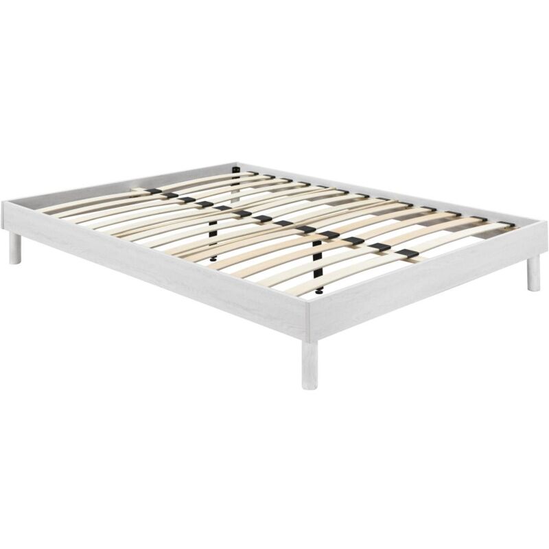 Sommier à lattes 140 x 190 cm - Blanc - MUCHIGAN de YSMÉE