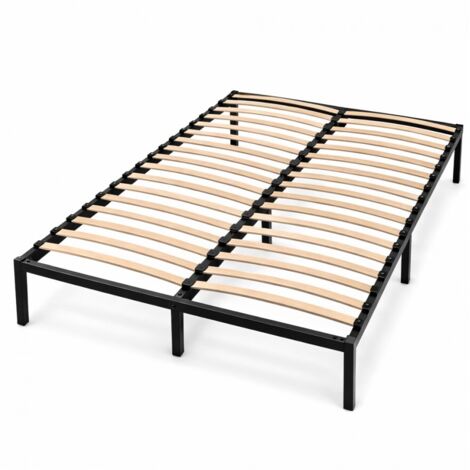 Sommier à Lattes 140x190 cm Métal Renforcé - Livré en Kit