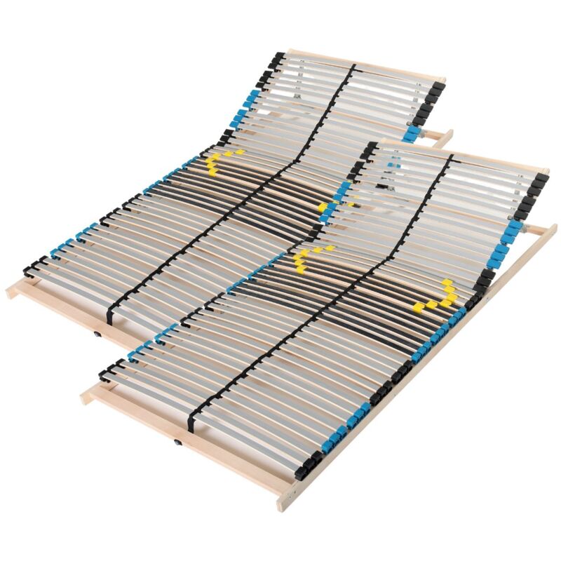 Sommier à lattes 180x200- 7 zones, Tête multi-réglable, 42 lattes, à monter soi-même, charge env. 150Kg