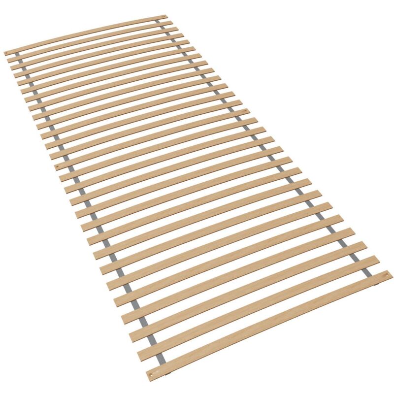Sommier à lattes 140x200- Premium Sommier à lattes avec 28 lattes, entièrement assemblé et roulé, Made in Germany, charge max. 130Kg