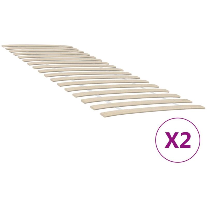 Vidaxl - Furniture Limited - Sommiers à lattes avec 34 lattes 2 pcs 70x200