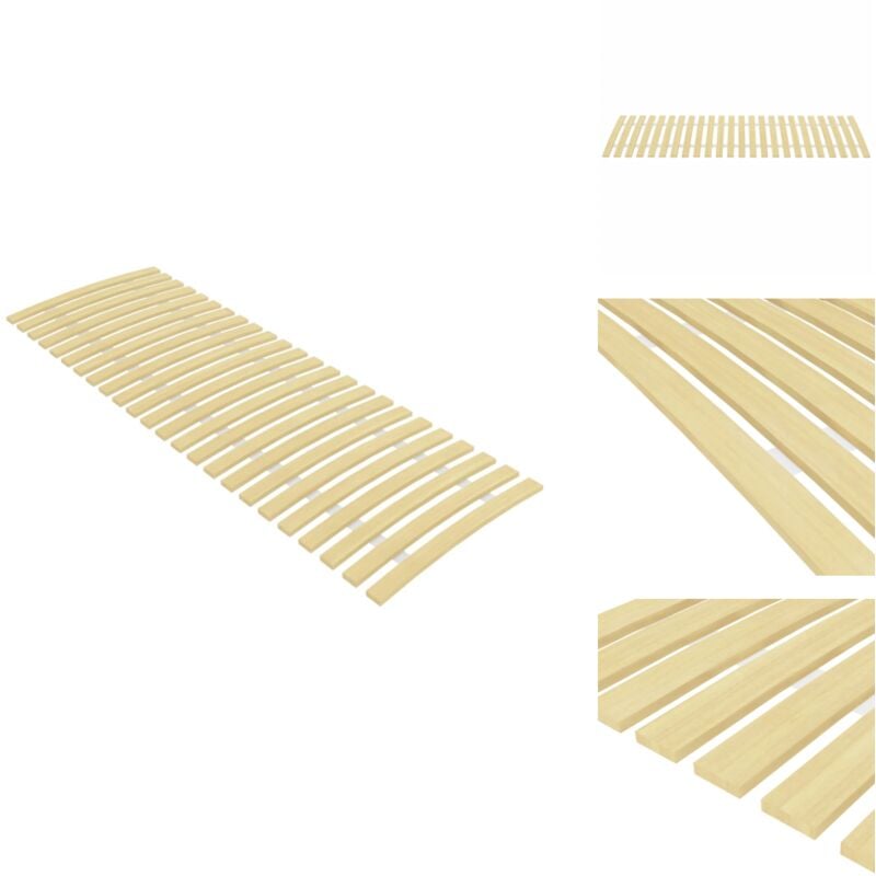 Sommier à lattes avec 24 lattes 70x200 cm - Sommier à Lattes - Lit Plateforme - Cadre De Lit Pliable - Bois De Peuplier - Sommier Double