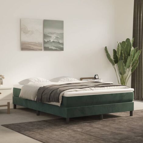 Sommier à lattes de lit, 140x190 cm, Sommier pour lit adulte vert foncé velours uop36220 DESIGN IN