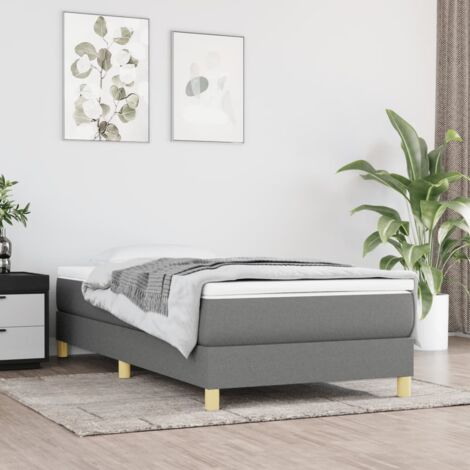 Sommier à lattes de lit, 80x200 cm, Sommier pour lit adulte gris foncé tissu uop89213 DESIGN IN