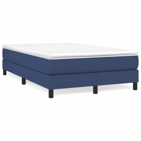 Sommier à lattes de lit avec matelas bleu 120x190 tissu