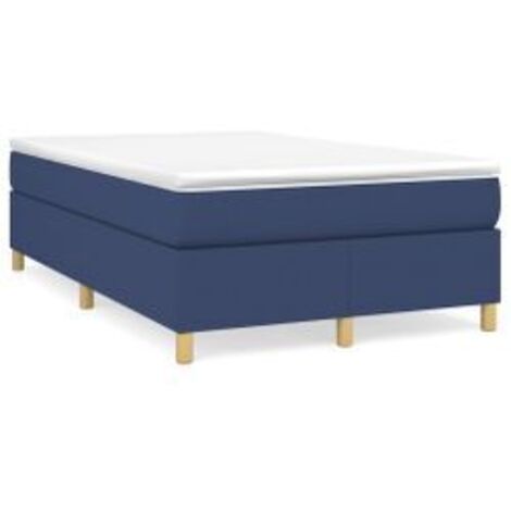 Sommier à lattes de lit avec matelas Bleu 120x200 Tissu