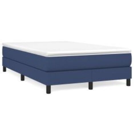 Sommier à lattes de lit avec matelas Bleu 120x200 Tissu