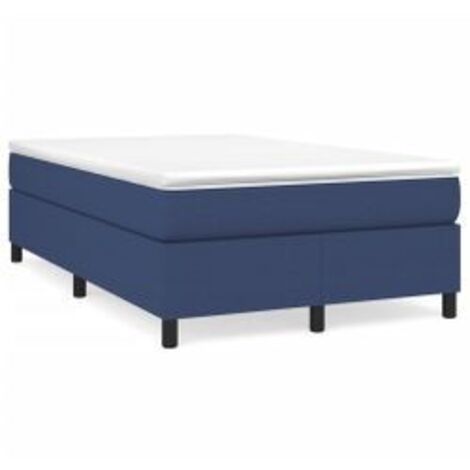 Sommier à lattes de lit avec matelas Bleu 120x200 Tissu
