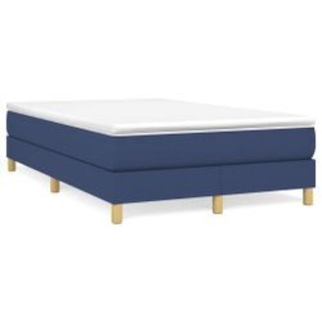 Sommier à lattes de lit avec matelas Bleu 120x200 Tissu