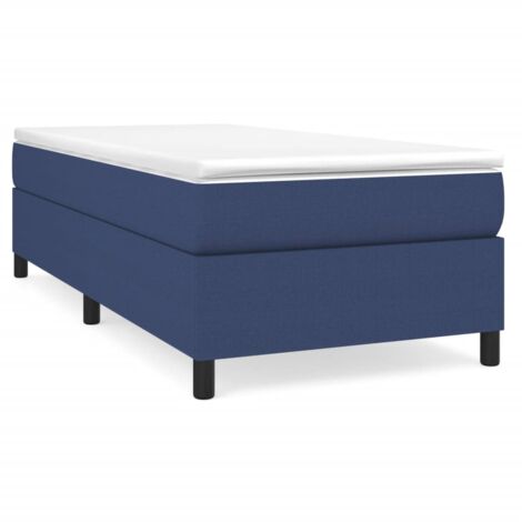 Sommier à lattes de lit avec matelas Bleu 80x200 Tissu