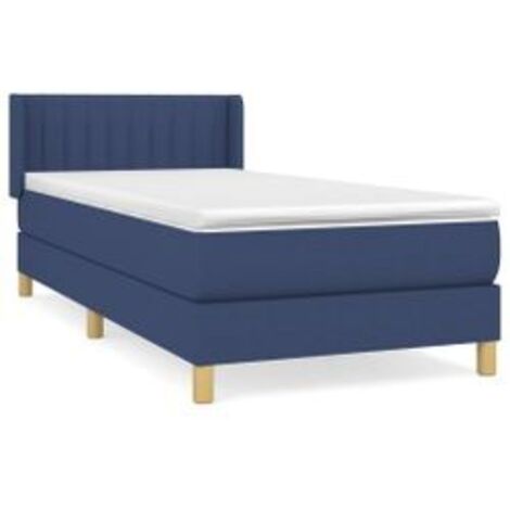 Sommier à lattes de lit avec matelas Bleu 80x200 Tissu