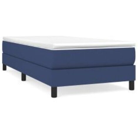 Sommier à lattes de lit avec matelas Bleu 80x200 Tissu
