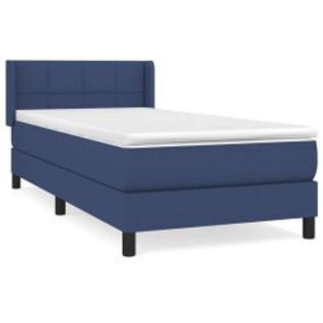 Sommier à lattes de lit avec matelas Bleu 80x200 Tissu