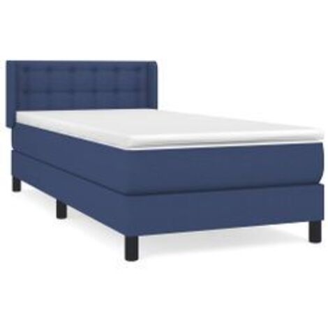 Sommier à lattes de lit avec matelas Bleu 80x200 Tissu