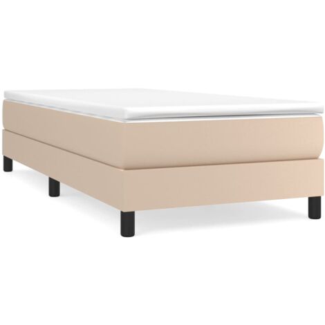 Sommier à lattes de lit avec matelas Cappuccino 80x200