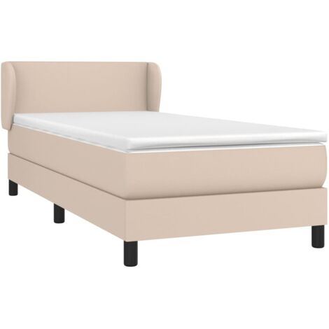 Sommier à lattes de lit avec matelas Cappuccino 80x200 cm vidaXL
