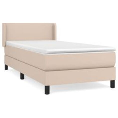 Sommier à lattes de lit avec matelas Cappuccino 90x200