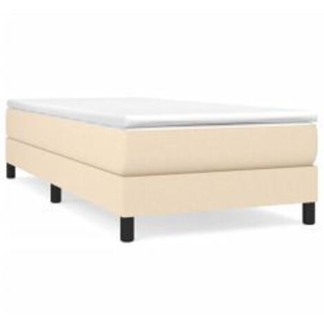 Sommier à lattes de lit avec matelas Crème 80x200 Tissu