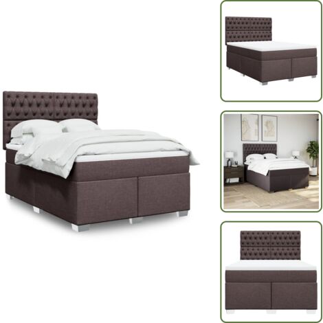 Sommier à lattes de lit avec matelas Marron foncé 140x190 cm - Sommier À Lattes De Lit - Sommiers À Lattes De Lit - Lit - Meuble De Chambre À Coucher