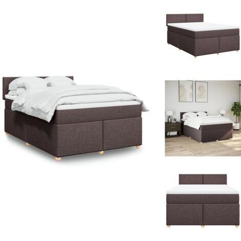 Sommier à lattes de lit avec matelas Marron foncé 140x190 cm - Sommier À Lattes De Lit - Sommiers À Lattes De Lit - Lit - Meuble De Chambre À Coucher