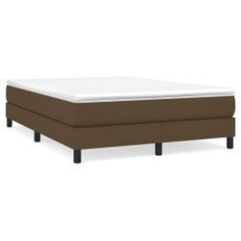 Sommier à lattes de lit avec matelas Marron foncé 160x200