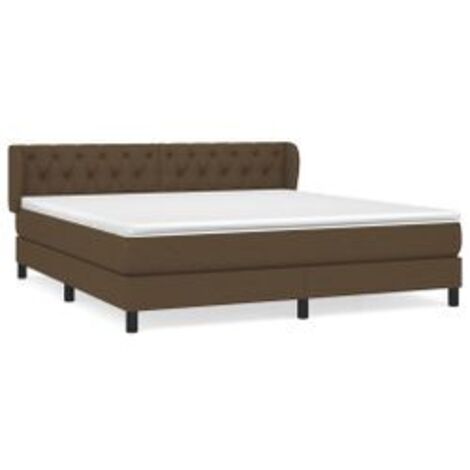 Sommier à lattes de lit avec matelas Marron foncé 160x200