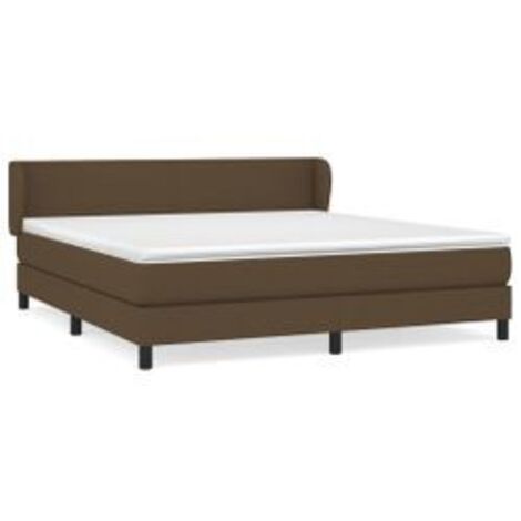 Sommier à lattes de lit avec matelas Marron foncé 160x200