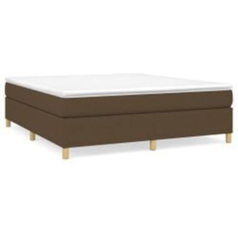 Sommier à lattes de lit avec matelas Marron foncé 160x200