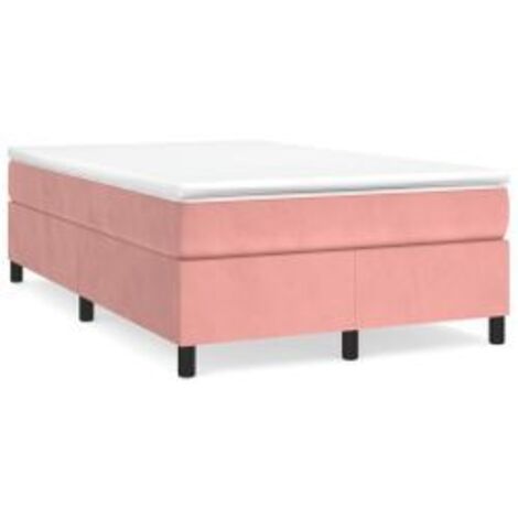 Sommier à lattes de lit avec matelas Rose 120x200 Velours