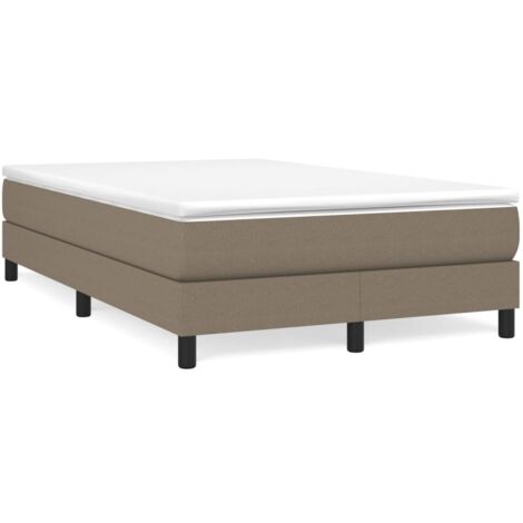 Sommier à lattes de lit avec matelas taupe 120x190 tissu