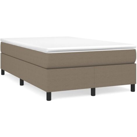 Sommier à lattes de lit avec matelas taupe 120x190 tissu