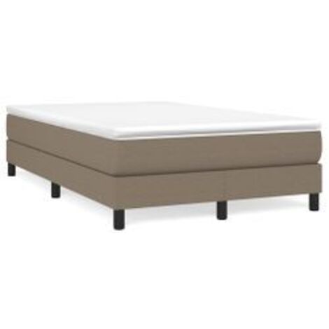 Sommier à lattes de lit avec matelas Taupe 120x200 Tissu