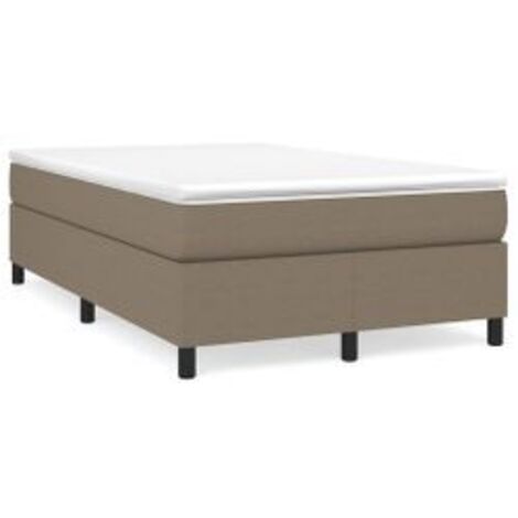 Sommier à lattes de lit avec matelas Taupe 120x200 Tissu